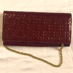 Beautiful vintage patent leather Coach Wallet on Chain